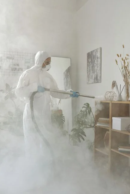 Une femme enveloppe avec soin un canapé dans un matériau de protection tout en remplissant des cartons dans une pièce lumineuse.